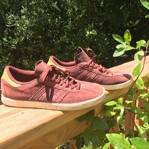 Burgundy Adidas originals